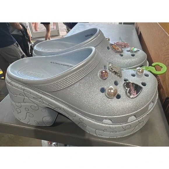 CROCS Shoes Disney Parks 225 Cinderella 75th Anniversary Heels